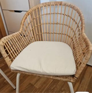 4 sillas Nilsove Ratan natural con cojines