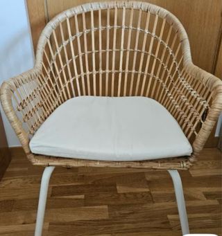 4 sillas Nilsove Ratan natural con cojines