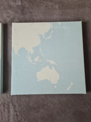 Cuadros decorativos mapa mundi.