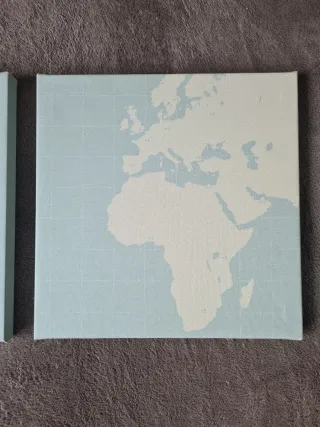 Cuadros decorativos mapa mundi.
