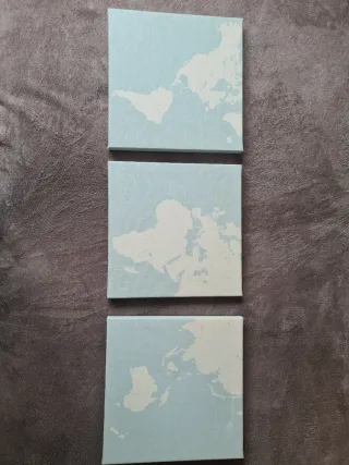 Cuadros decorativos mapa mundi.