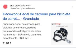 Pedales carretera carbono