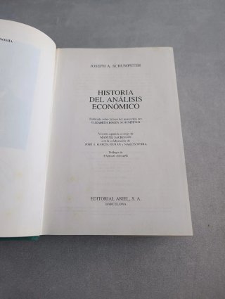 HISTORIA DEL ANÁLISIS ECONÓMICO JOSEPH SCHUMPETER