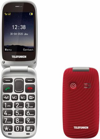 Telefunken S540 - Teléfono móvil, Rojo