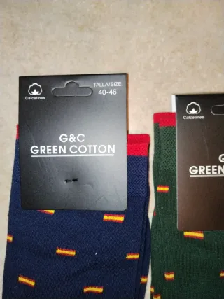 Calcetines G&C Green Cotton Talla 40-46