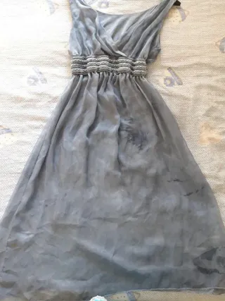 Abito lungo blu taglia unica