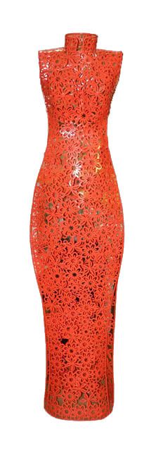 Maniquí de hierro efecto macramé