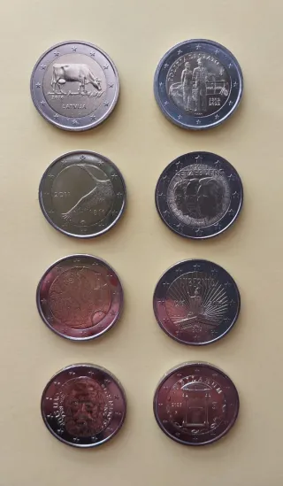 Lote 8 monedas 2€ conmemorativas