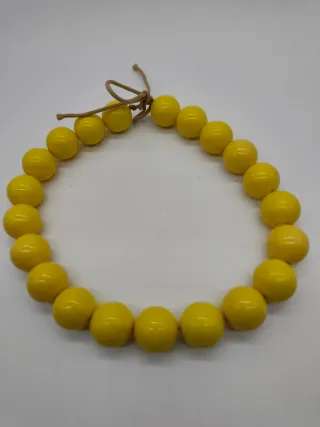 Set 3 collane resina sfera lilla, verde, giallo