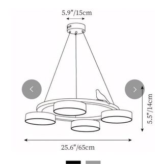 Lámpara Techo Decorativa Aves Madera