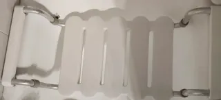 Silla de Bañera Plata y Blanca