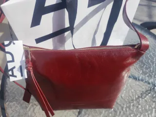 Bolso Adolfo Domínguez Granate de piel Nuevo