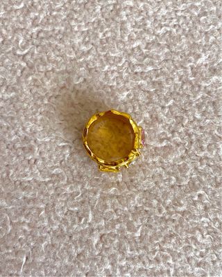 Anillo Dorado Acero Inox. con Piedras Multicolor