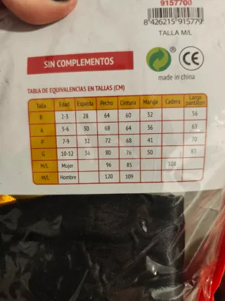 Disfraz Sombrerero Loco Talla M/L