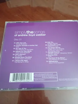 CD Andrew Lloyd Webber - Simply The Songs