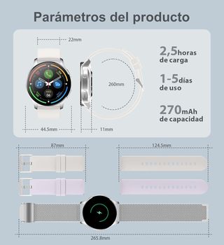 Iaret Reloj Inteligente para Mujer Con Llamadas, 1