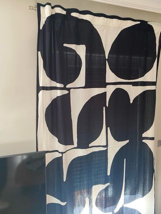 Cortinas Ikea Skarmtry Blanco y Negro