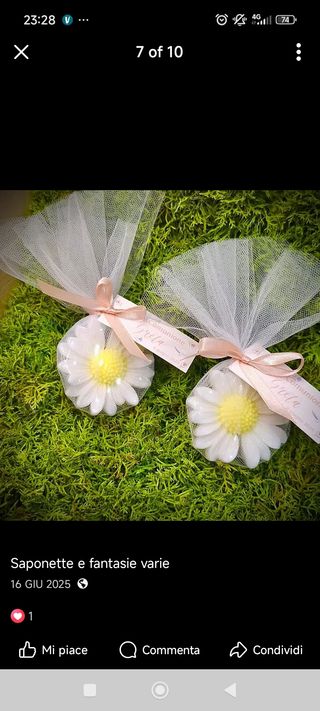 Candele margherite in cera di soia