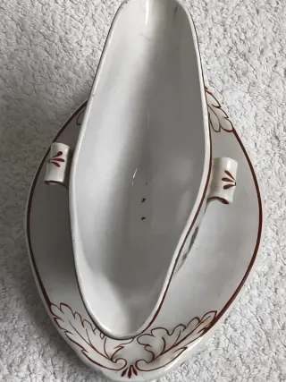 SALSERA "SAN CLAUDIO" PORCELANA FINA DE FLORES