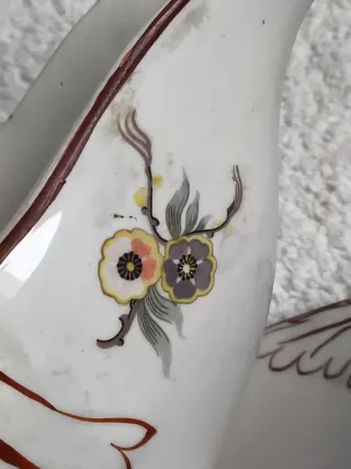 SALSERA "SAN CLAUDIO" PORCELANA FINA DE FLORES