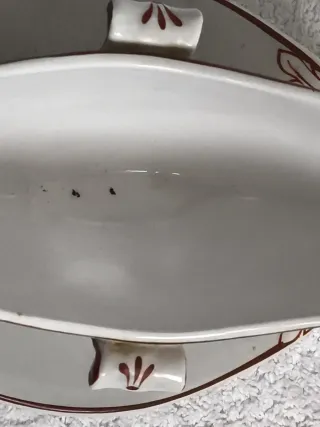 SALSERA "SAN CLAUDIO" PORCELANA FINA DE FLORES