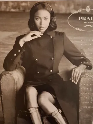Pubblicità Prada vintage 90s naomi campbell