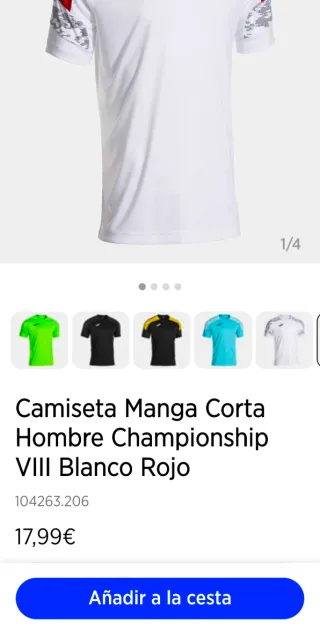 Camiseta Joma Blanca Talla L