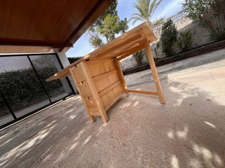 Mesa de comedor/cocina de madera abatible