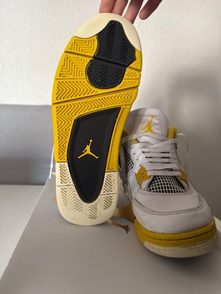 Jordan 4 Retro Blanco Amarillo Talla 44