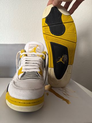 Jordan 4 Retro Blanco Amarillo Talla 44