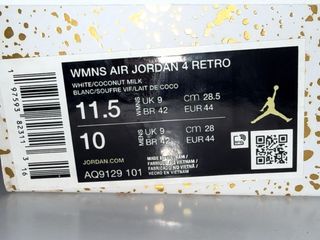 Jordan 4 Retro Blanco Amarillo Talla 44