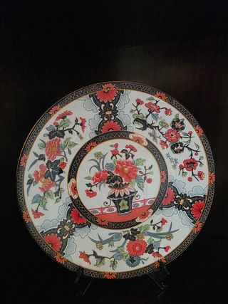 Plato decorativo chino floral