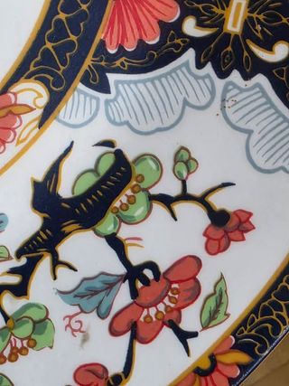 Plato decorativo chino floral