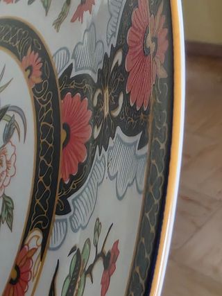 Plato decorativo chino floral