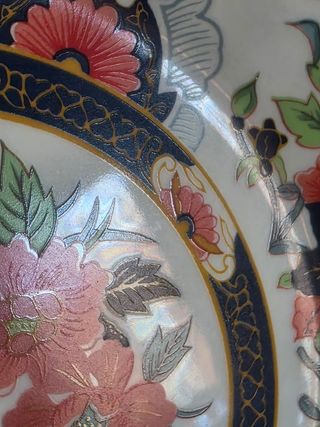 Plato decorativo chino floral