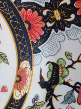 Plato decorativo chino floral