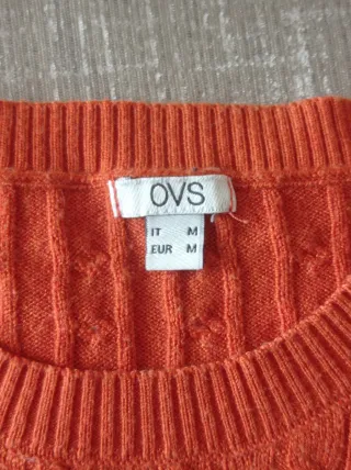 Maglione intrecciato viscosa,tg M color terracotta