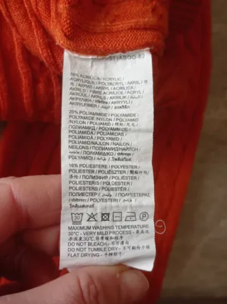 Maglione intrecciato viscosa,tg M color terracotta