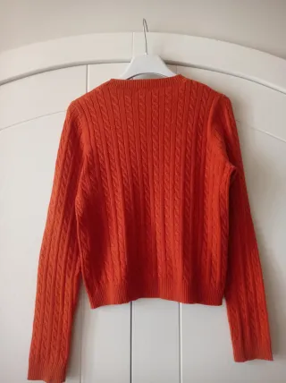 Maglione intrecciato viscosa,tg M color terracotta