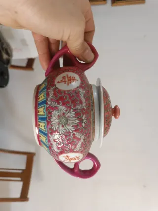 Azucarero de porcelana china