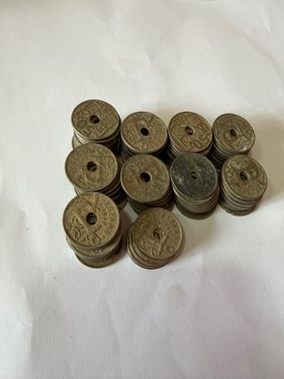 Lote 75 monedas 50 céntimos Franco