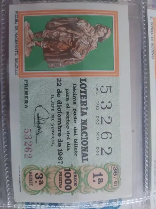 Décimo Lotería Nacional 1967
