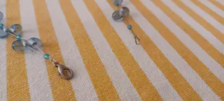 Collana con gocce azzurre e turchesi