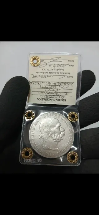 MONEDA DE PLATA DE 5 CORONAS HUNGRIA 1900