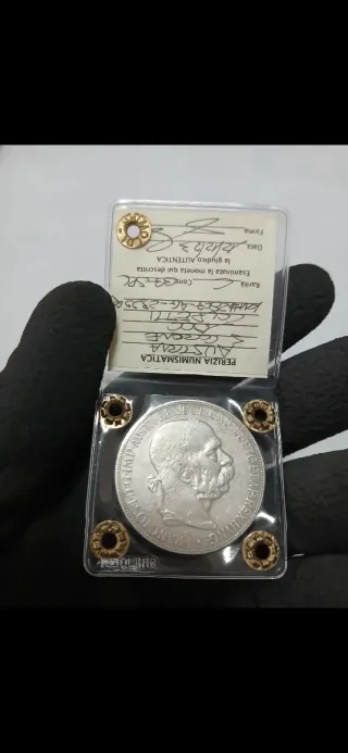 MONEDA DE PLATA DE 5 CORONAS HUNGRIA 1900
