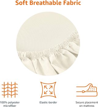 Amazon Basics Sabana Bajera Ajustable, 200 x 200 x