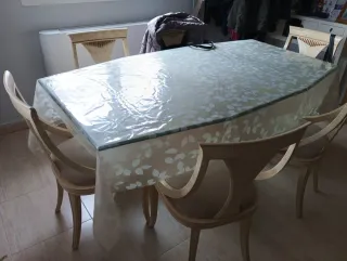 Mueble de salón blanco vitrina y estanterías