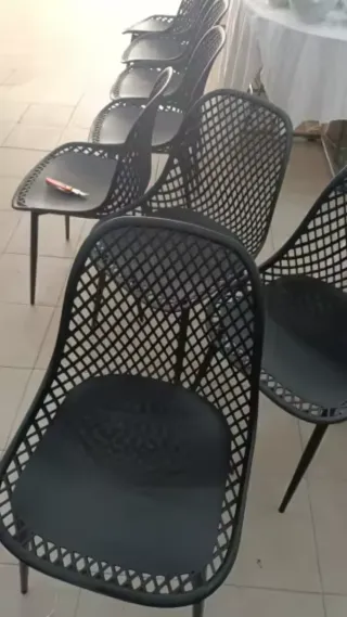 4 Sillas Comedor Negras Diseño Moderno