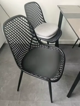 4 Sillas Comedor Negras Diseño Moderno