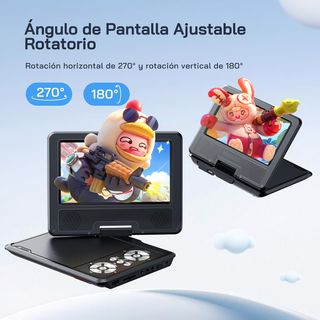 WOLFANG Reproductor de DVD portátil de 9,5 pulgada